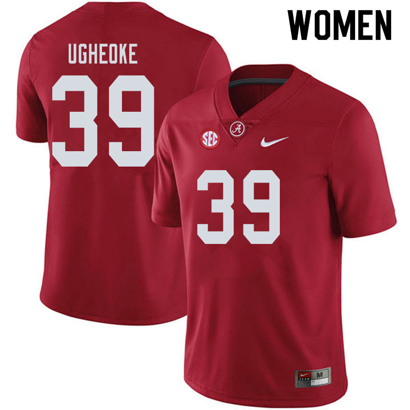 Women #39 Loren Ugheoke Alabama Crimson Tide College Football Jerseys Sale-Crimson